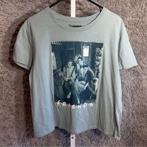 Vintage Women's XL Friends TV Show Graphic T-Shirt Green/Gray 90s Retro T-Shirt